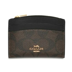 COACH | Shaped Card Case in Signature Canvas